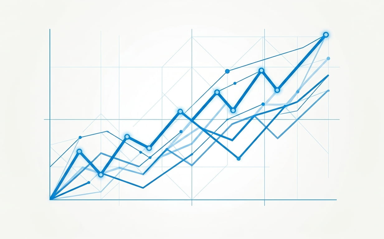Services Minimalist abstract technical graph